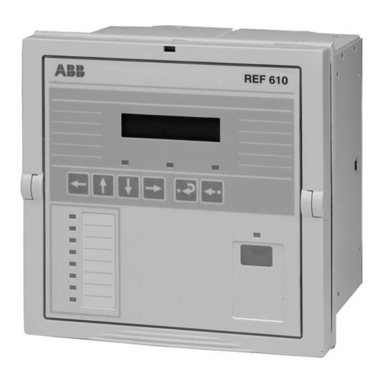 ABB REF 610 Manuel De L'opérateur