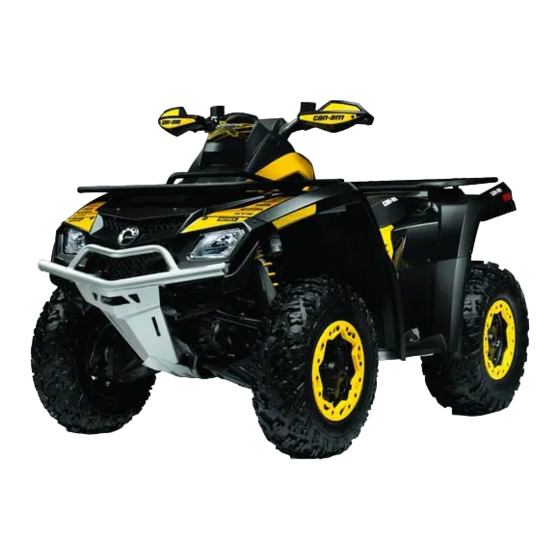 Can-Am OUTLANDER 800R X mr 2011 Guide Du Conducteur