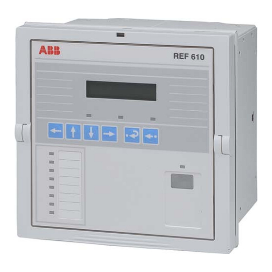 ABB REF 610 Guide Du Produit