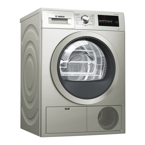 Bosch WTN8542SMA Notice D'utilisation Et D'installation