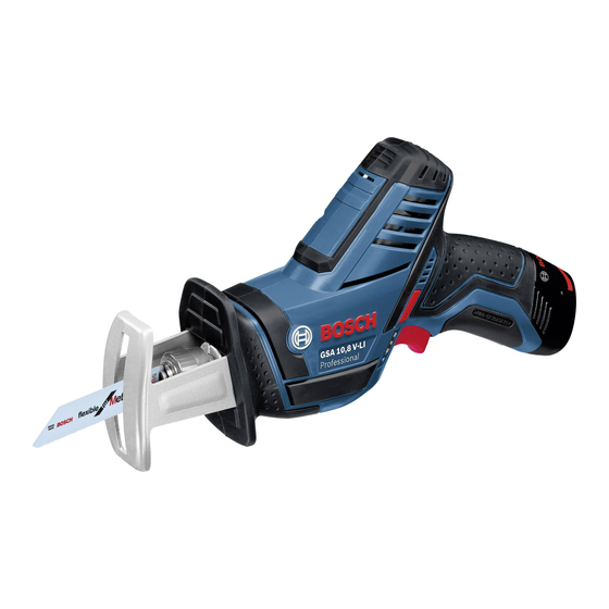 Bosch Professional GSA 10,8 V-LI Notice Originale