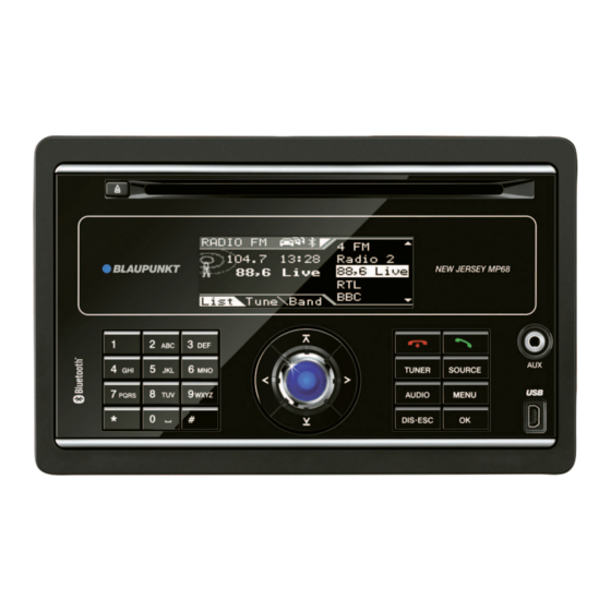 Blaupunkt New Jersey MP68 Mode D'emploi Et De Montage