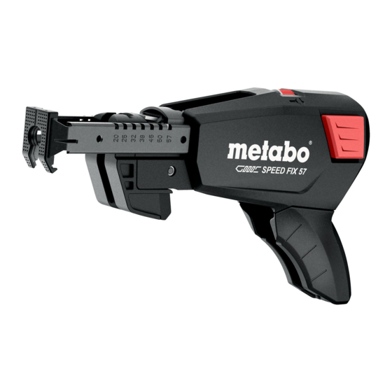 Metabo Speed Fix 57 Notice Originale