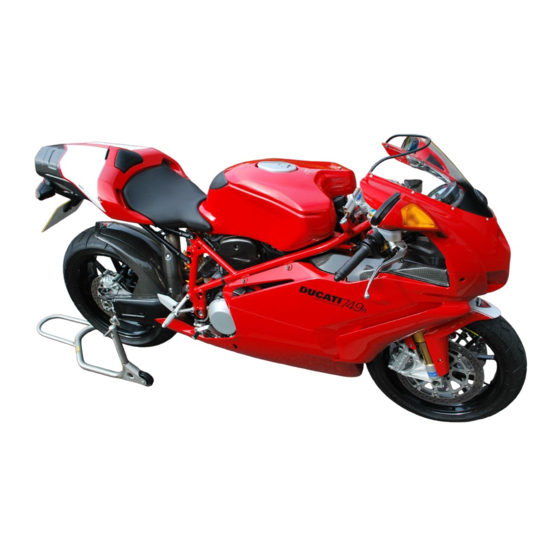 Ducati SUPERBIKE 749R 2005 Manuel D'utilisation Et D'entretien