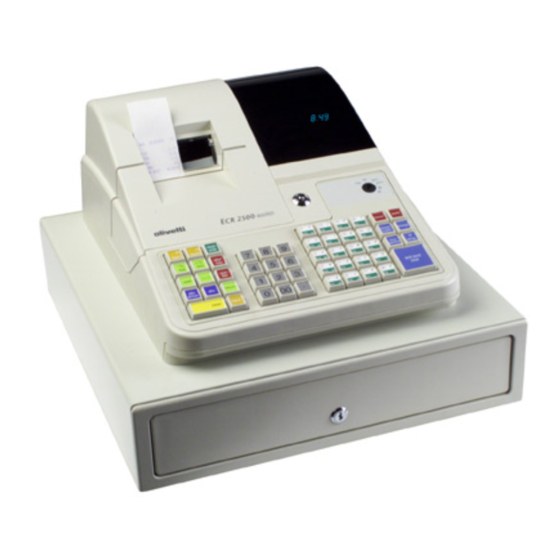 Olivetti ECR 2500 euro Instructions D'emploi