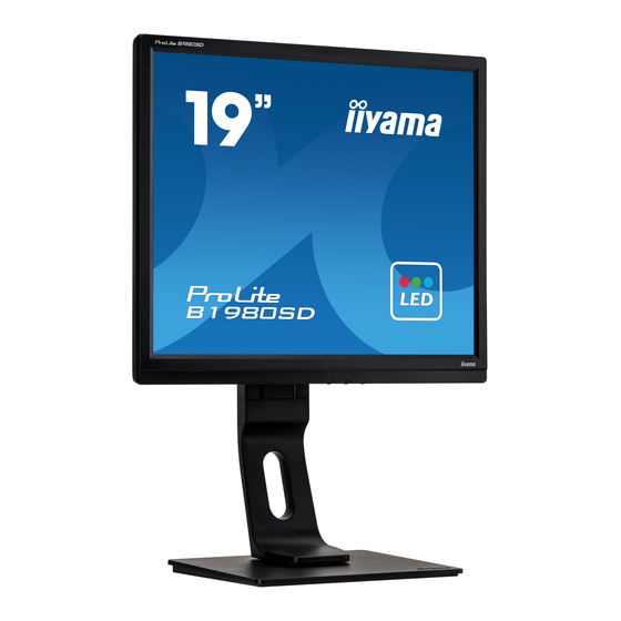 Iiyama ProLite B1980SD Mode D'emploi