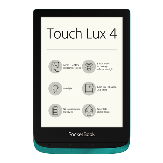 Pocketbook Touch Lux 4 Manuel D'utilisation