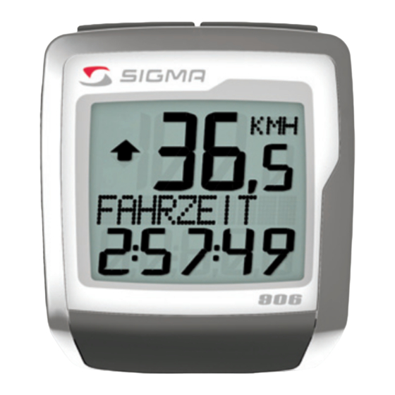 SIGMA SPORT TOPLINE BC 906 Mode D'emploi