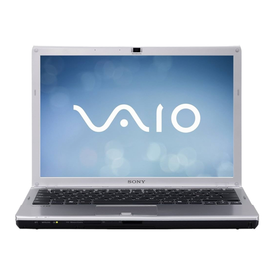 Sony Vaio VGN-SR Série Guide De L'utilisateur