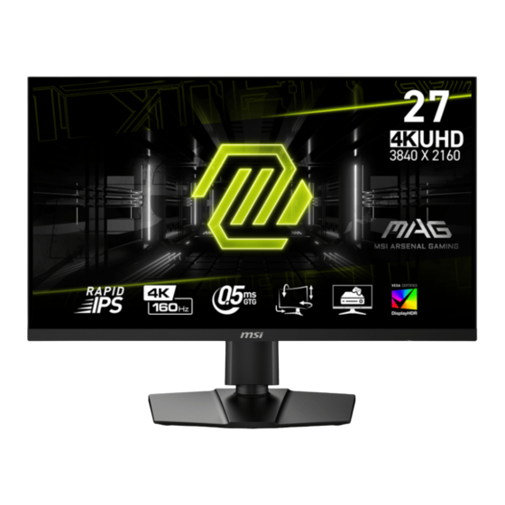 MSI MAG 274UPF E2 Guide D'utilisation