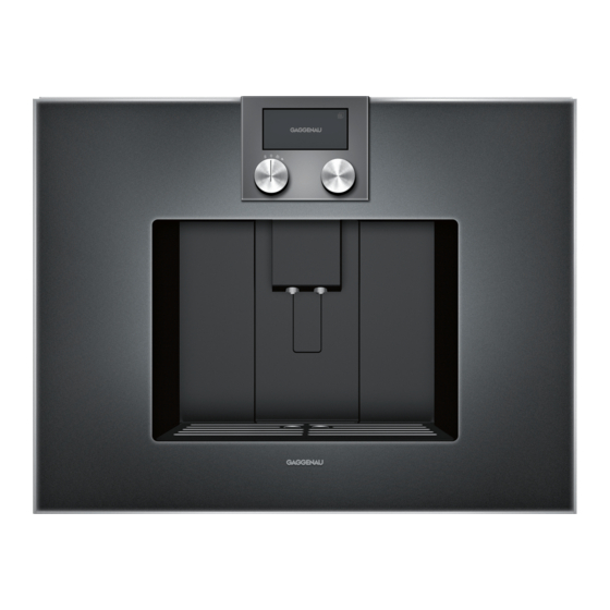 Gaggenau CM 450 Notice D'utilisation