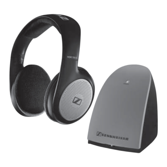 Sennheiser RS 110 II Guide Rapide