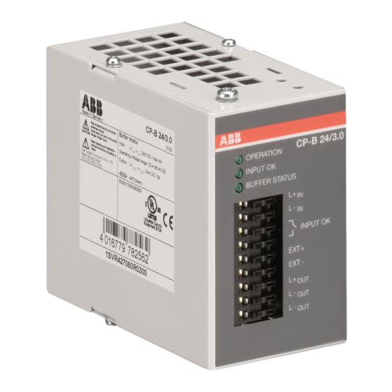 ABB CP-B 24/3.0 Instructions D'utilisation Et D'installation