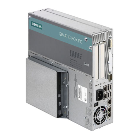 Siemens SIMATIC Box PC 627 Mise En Route