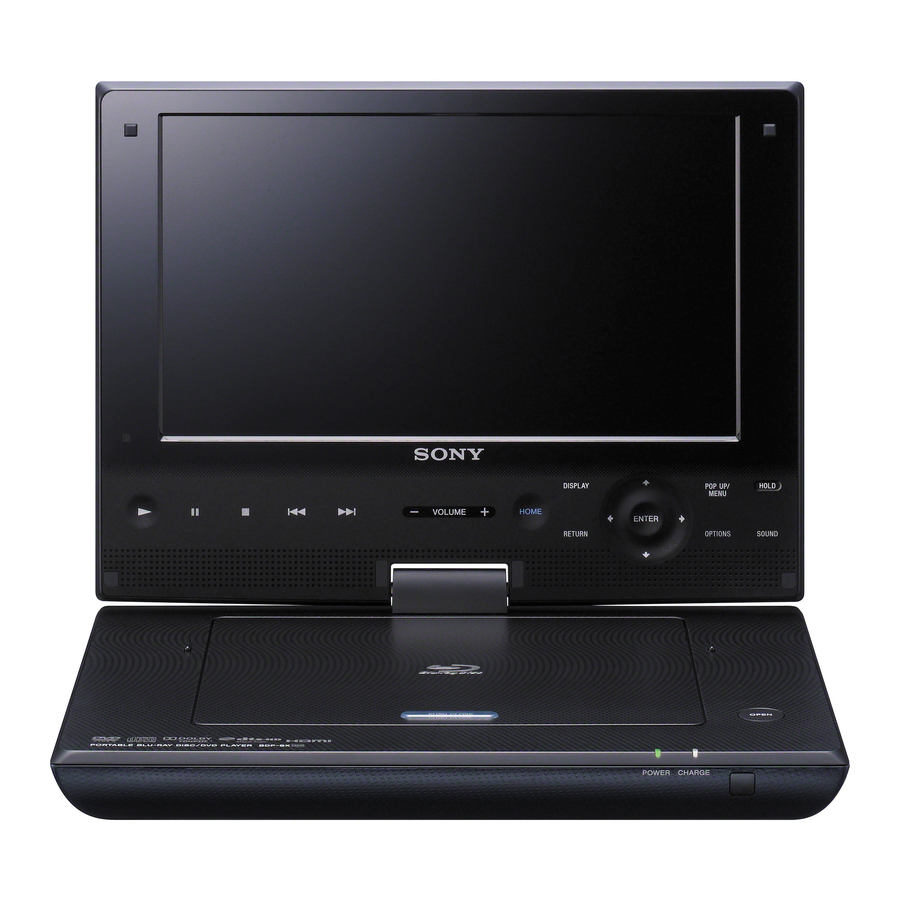 Sony BDP-SX910 Mode D'emploi