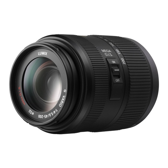 Panasonic Lumix H-FS045200 Manuel D'utilisation
