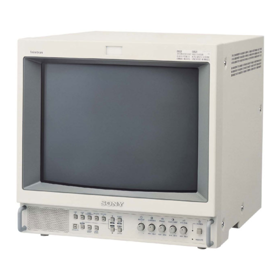 Sony Trinitron PVM-14L2MD Mode D'emploi