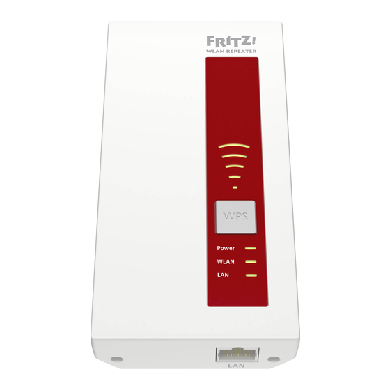 Fritz! WLAN Repeater 1750E Installation Et Fonctionnement