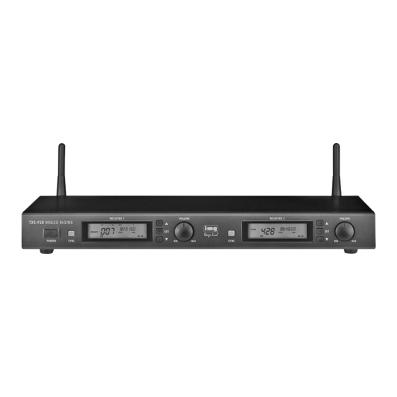 IMG STAGELINE TXS-920 Mode D'emploi