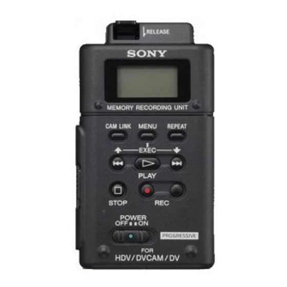 Sony HVR-MRC1K Mode D'emploi