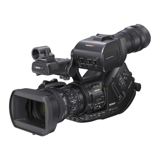 Sony XDCAM EX PMW-EX3 Mode D'emploi