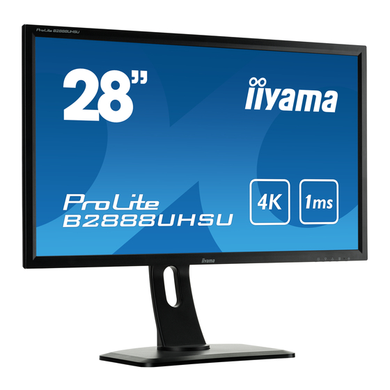 Iiyama ProLite B2888UHSU Mode D'emploi