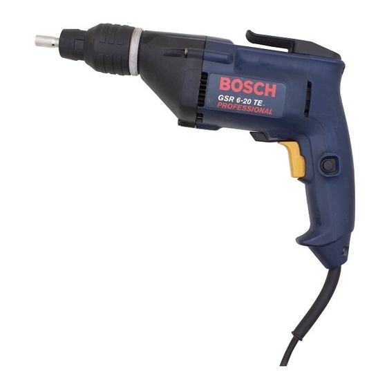 Bosch GSR 6-20 TE Instructions D'emploi