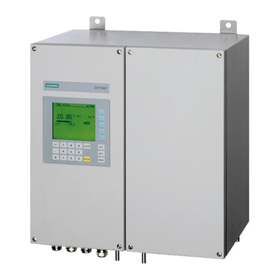 Siemens OXYMAT 6F 7MB2011 Notice De Service