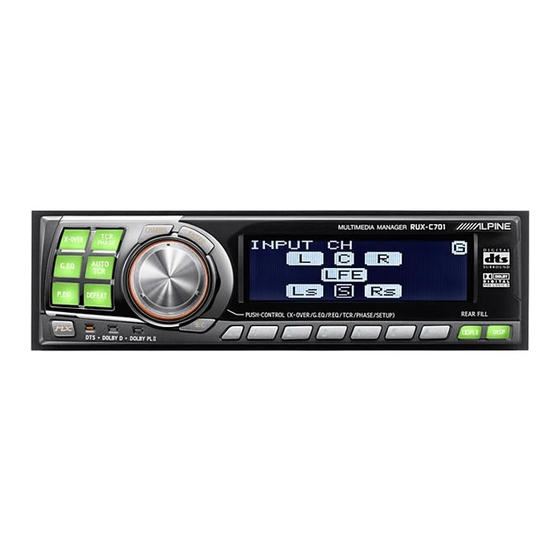 Alpine RUX-C701 Mode D'emploi