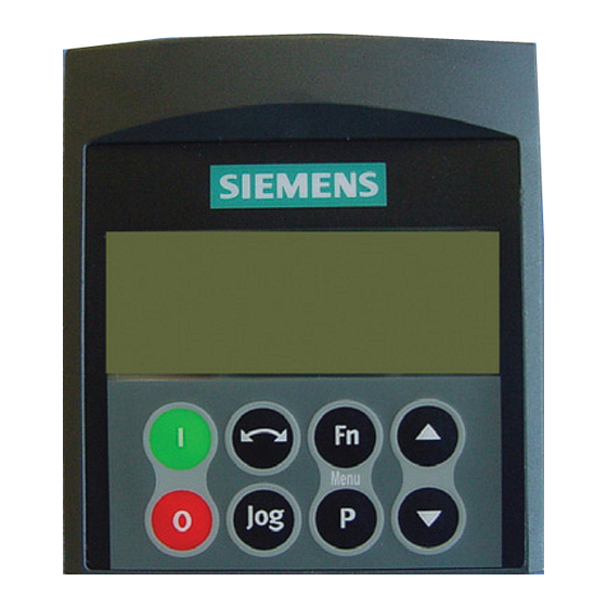 Siemens MicroMaster Serie Instructions De Service