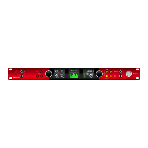 Focusrite Red 8Pre Mode D'emploi