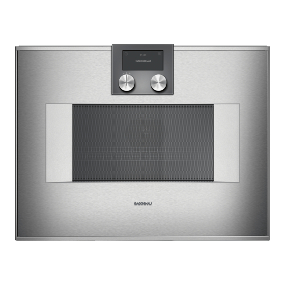 Gaggenau BM450 Manuel D'utilisation Et Notice D'installation