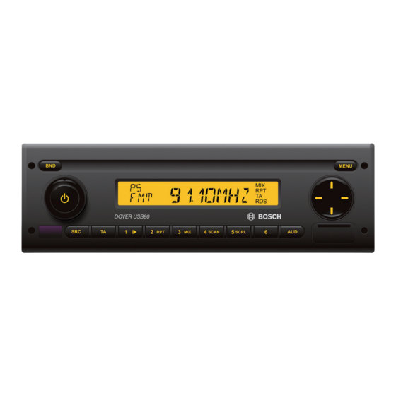 Bosch Dover USB40/80 Mode D'emploi Et De Montage
