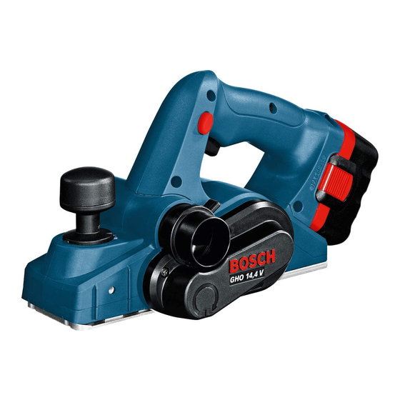 Bosch GHO 14,4 V Instructions D'emploi