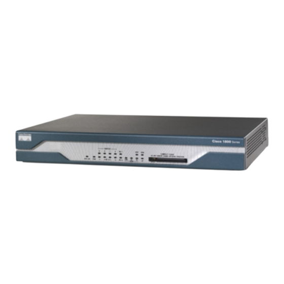 Cisco 1800 Serie Mode D'emploi