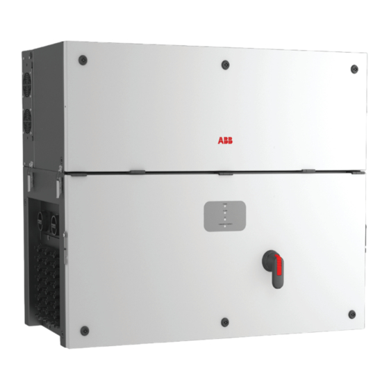 ABB PVS-100-TL Guide D'installation Rapide