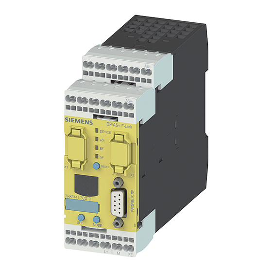 Siemens SIRIUS 3RK3141 Serie Instructions De Service Originales