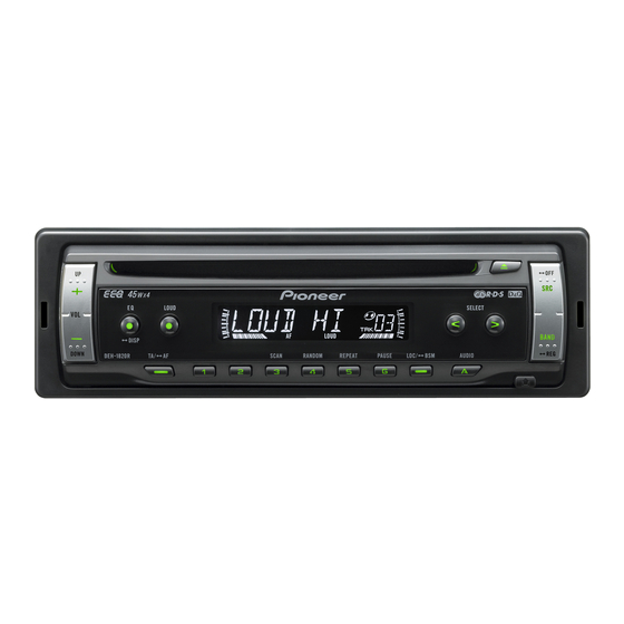 Pioneer DEH-1820R Mode D'emploi