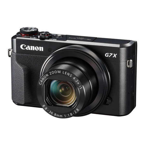 Canon PowerShot G7X Guide D'utilisation
