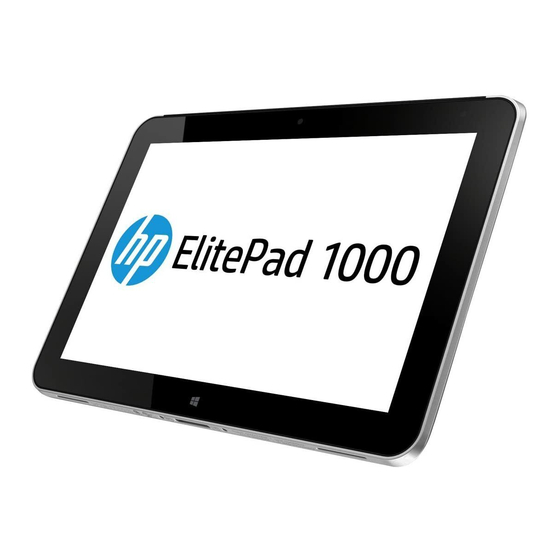 HP ElitePad 1000 G2 Manuel De L'utilisateur