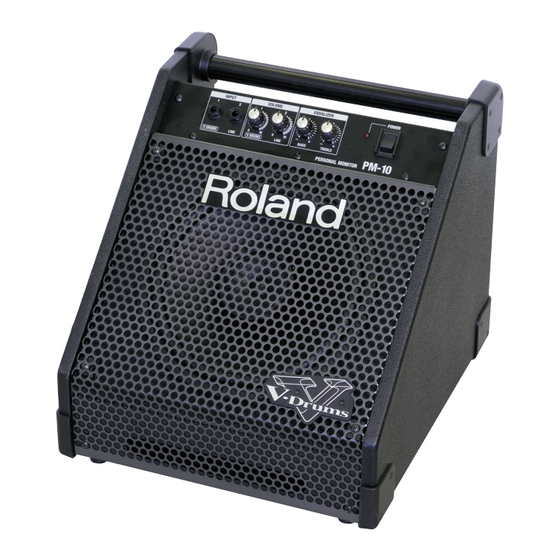 Roland PM-10 Mode D'emploi