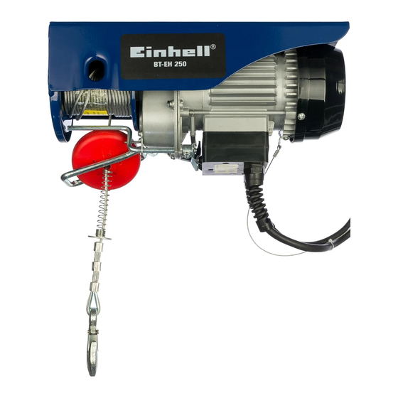 EINHELL BT-EH 250 Mode D'emploi D'origine