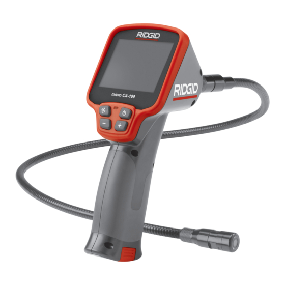 RIDGID micro CA-100 Manuel De L'opérateur