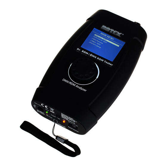 Botex Dr. RDM I DMX RDM Tester Notice D'utilisation