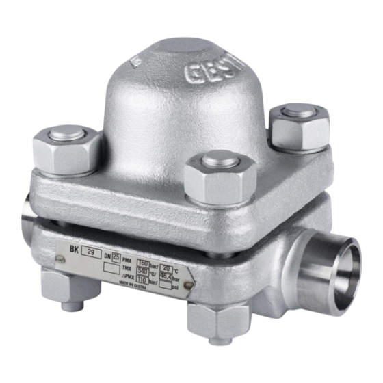 GESTRA BK 37 Traduction Des Instructions De Montage Et De Mise En Service D'origine