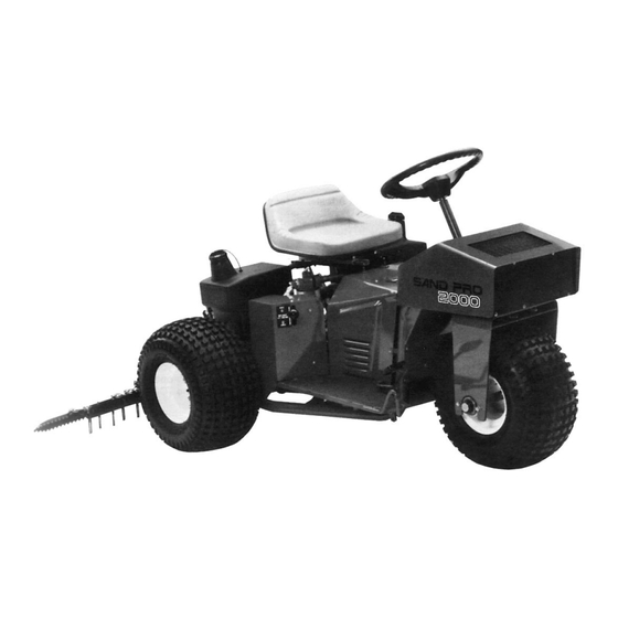 Toro SAND PRO 2000 Notice D'utilisation