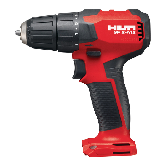 Hilti SF 2-A12 Notice D'utilisation Originale