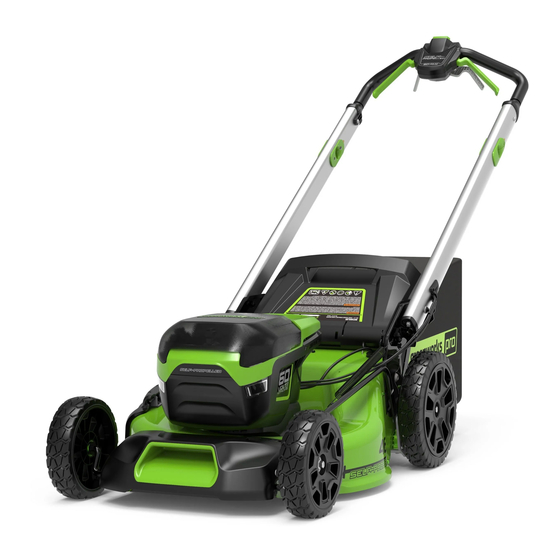 GreenWorks GD60LM46SP Manuel Opérateur