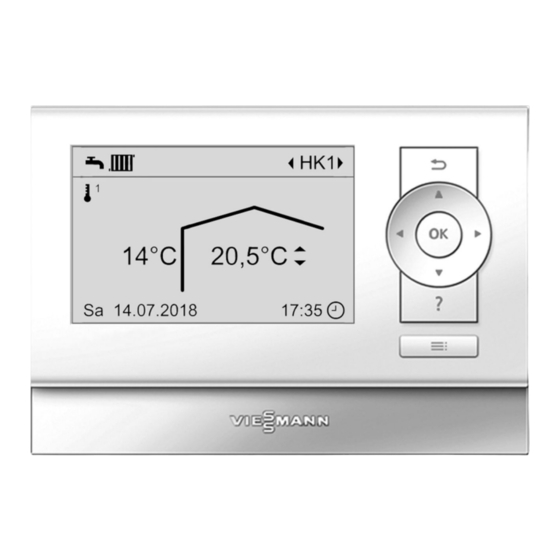 Viessmann VITOTROL 200-E Notice D'utilisation Pour L'utilisateur