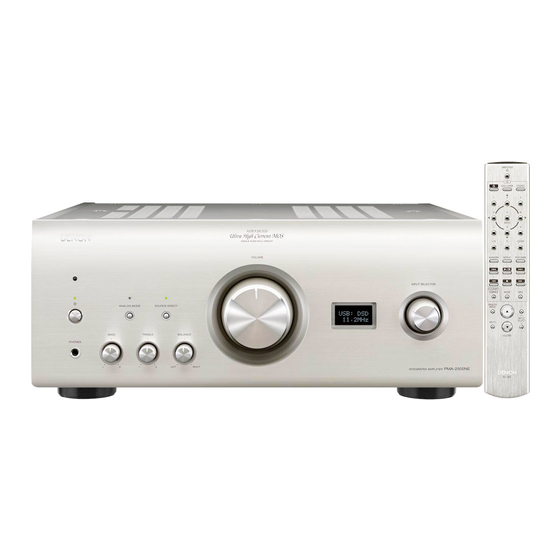 Denon PMA-2500NE Manuel De L'utilisateur